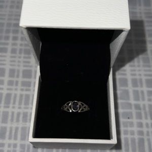 Sterling silver, purple stone